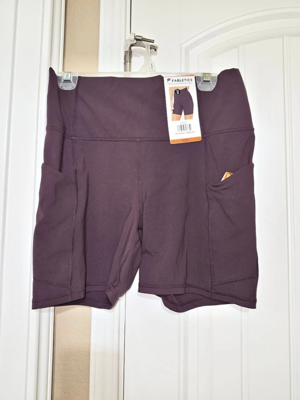 Fabletics Oasis Pureluxe 6" Inseam Athletic Shorts Purple XXL
